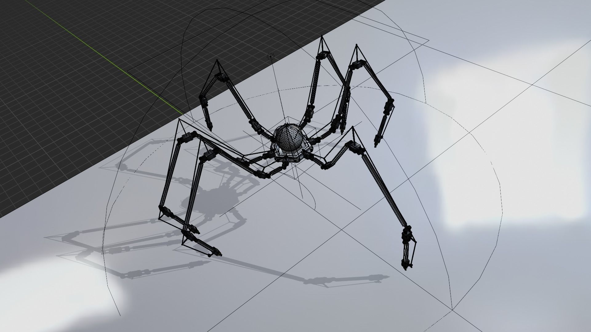 Sci-fi Spider Robot Low-poly 3D model_4