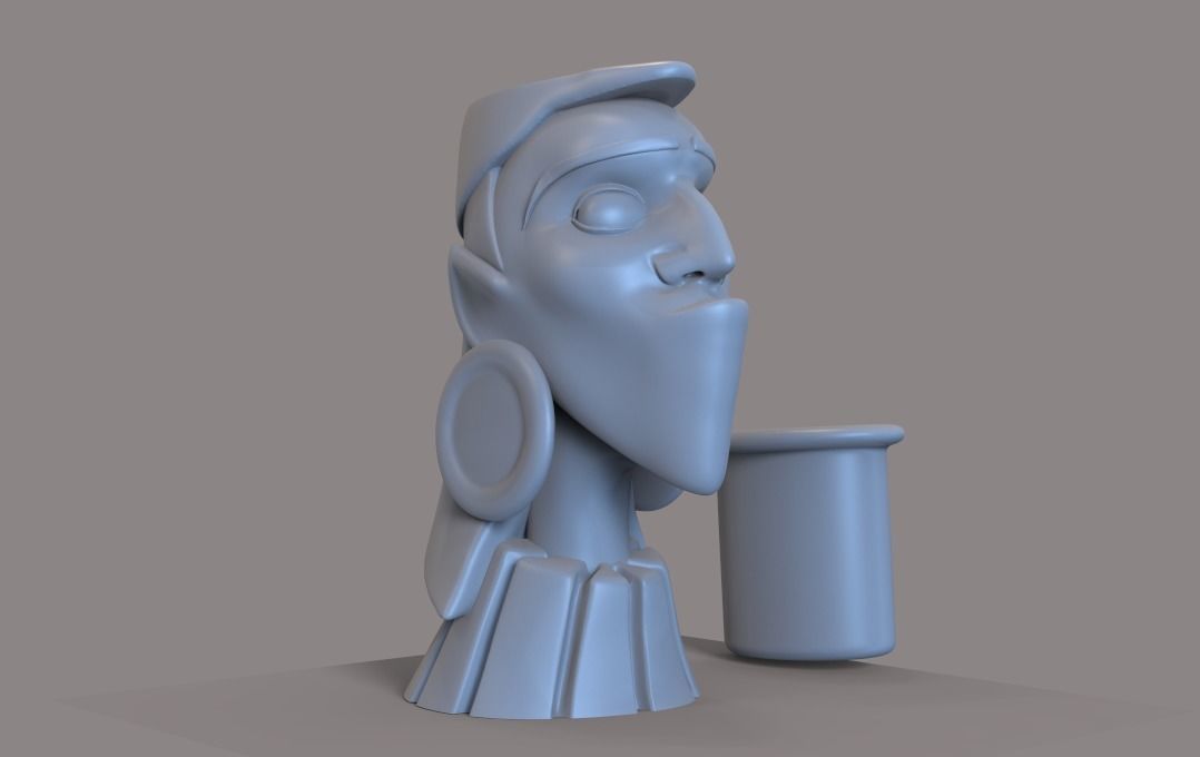 THE EMPERORs NEW GROOVE FLOWERPOT 3D print model_1