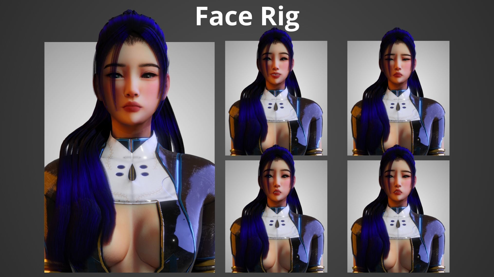 Futuristic Suit Woman - GameReady Low-poly 3D model_5