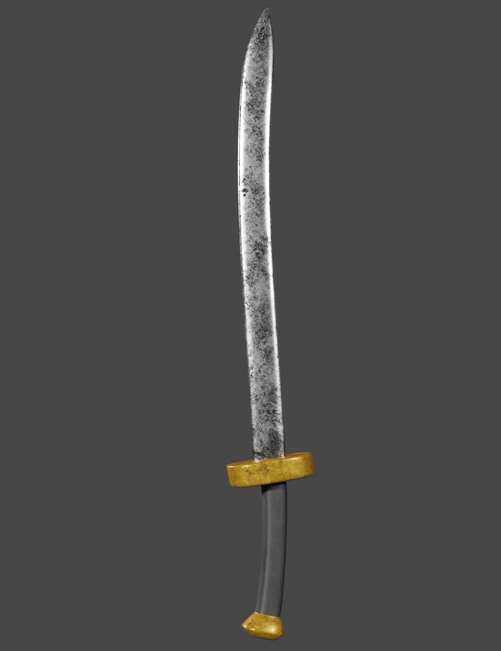 Low-Poly Martial Arts Melee Weapon Set Low-poly 3D model_10