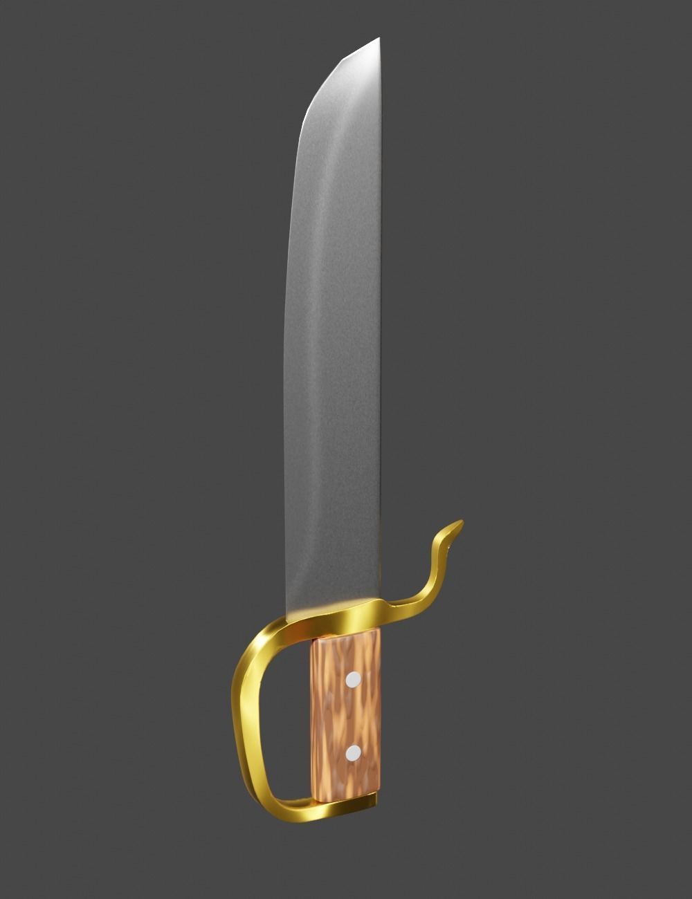 Low-Poly Martial Arts Melee Weapon Set Low-poly 3D model_4