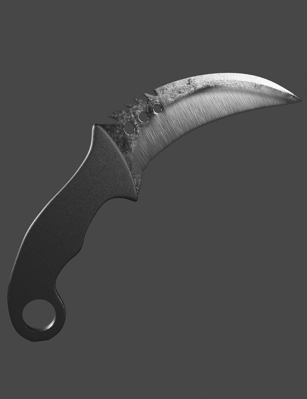 Low-Poly Martial Arts Melee Weapon Set Low-poly 3D model_15