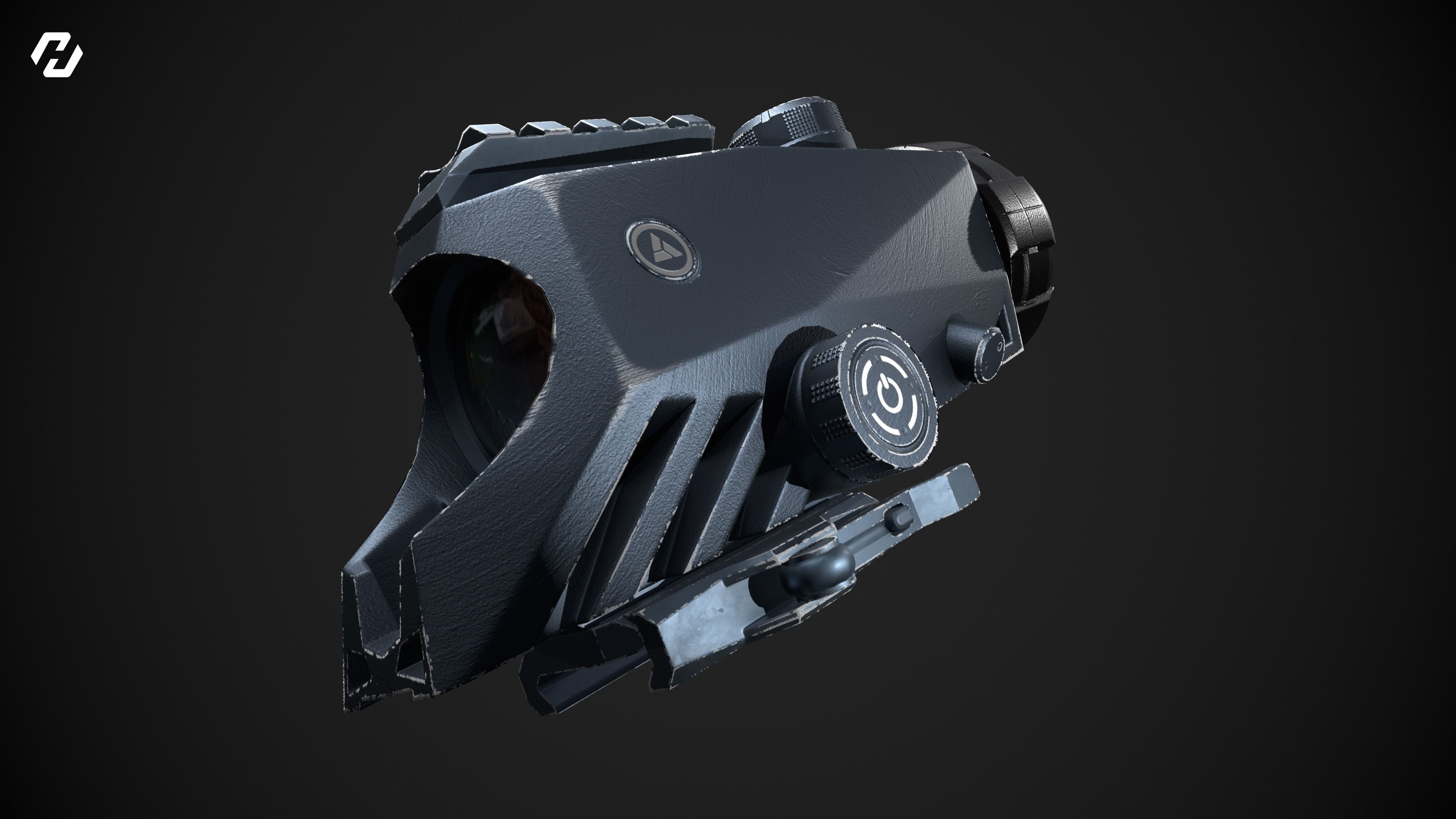 Bravo Scope Low-poly 3D model_5
