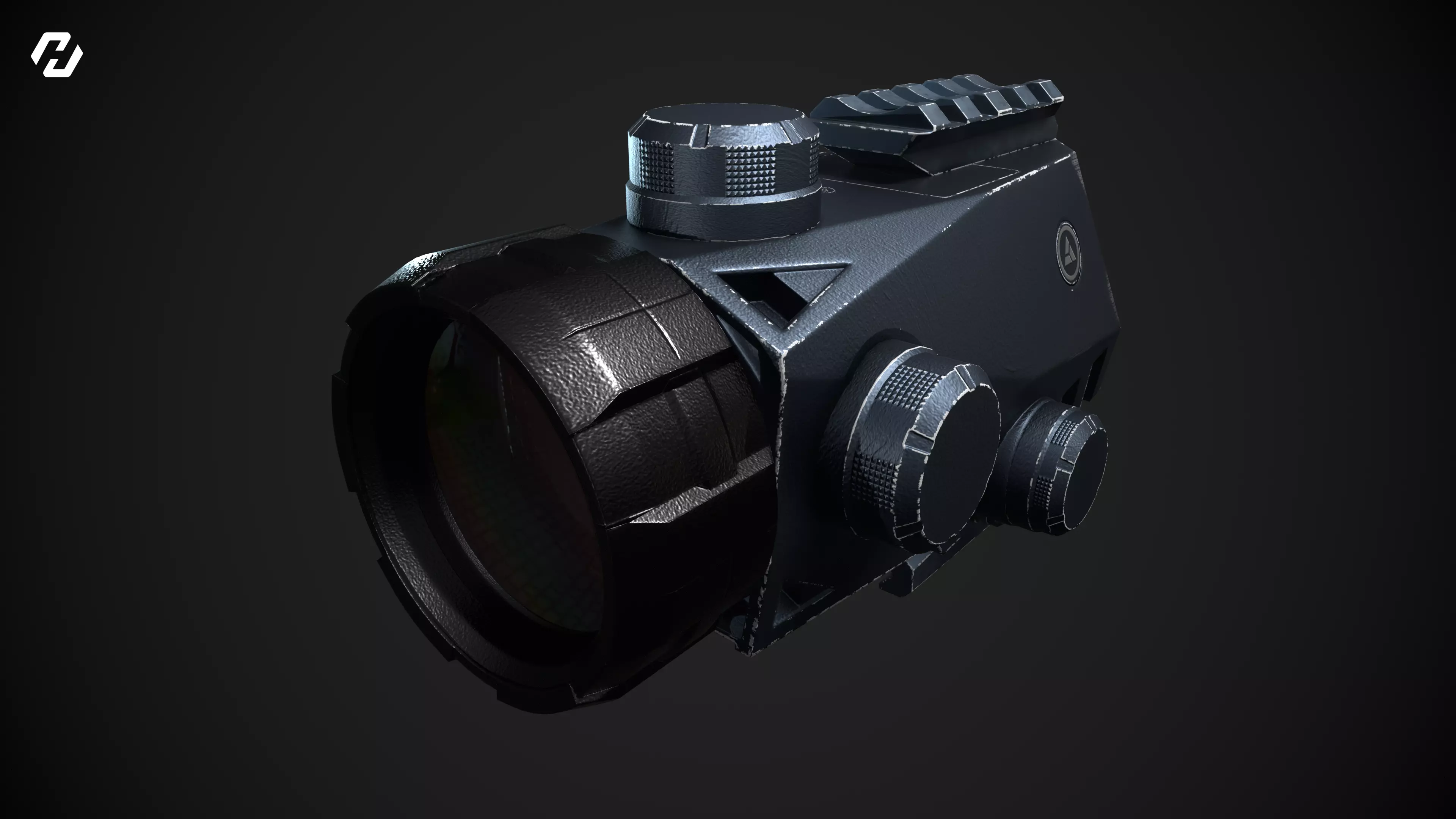 Bravo Scope Low-poly 3D model_0