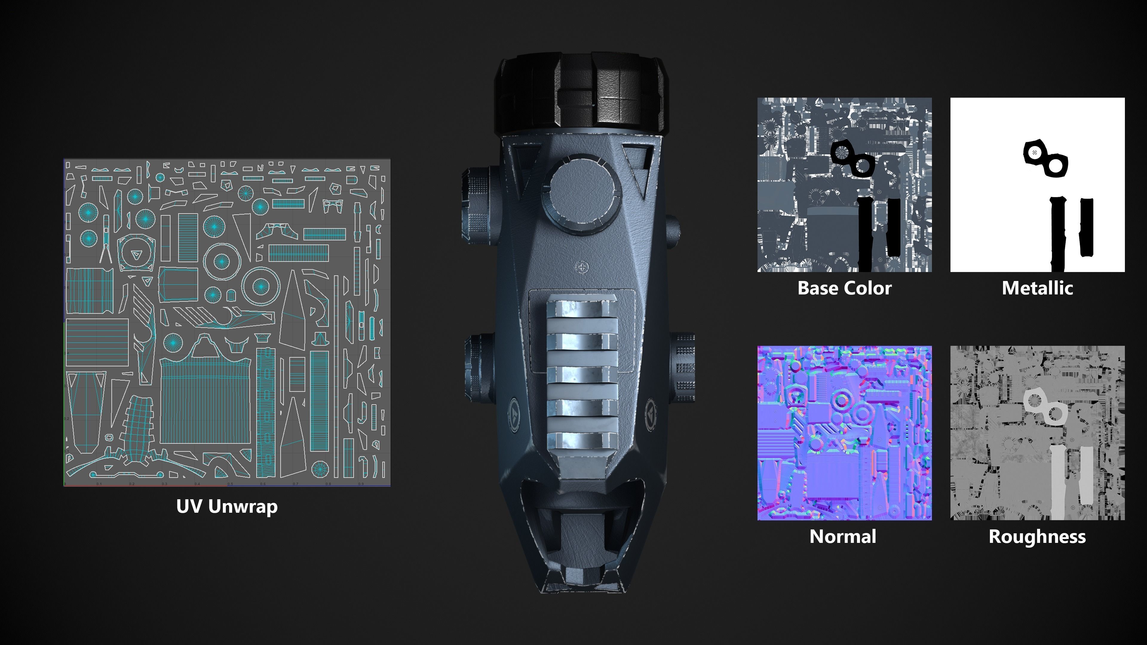 Bravo Scope Low-poly 3D model_6