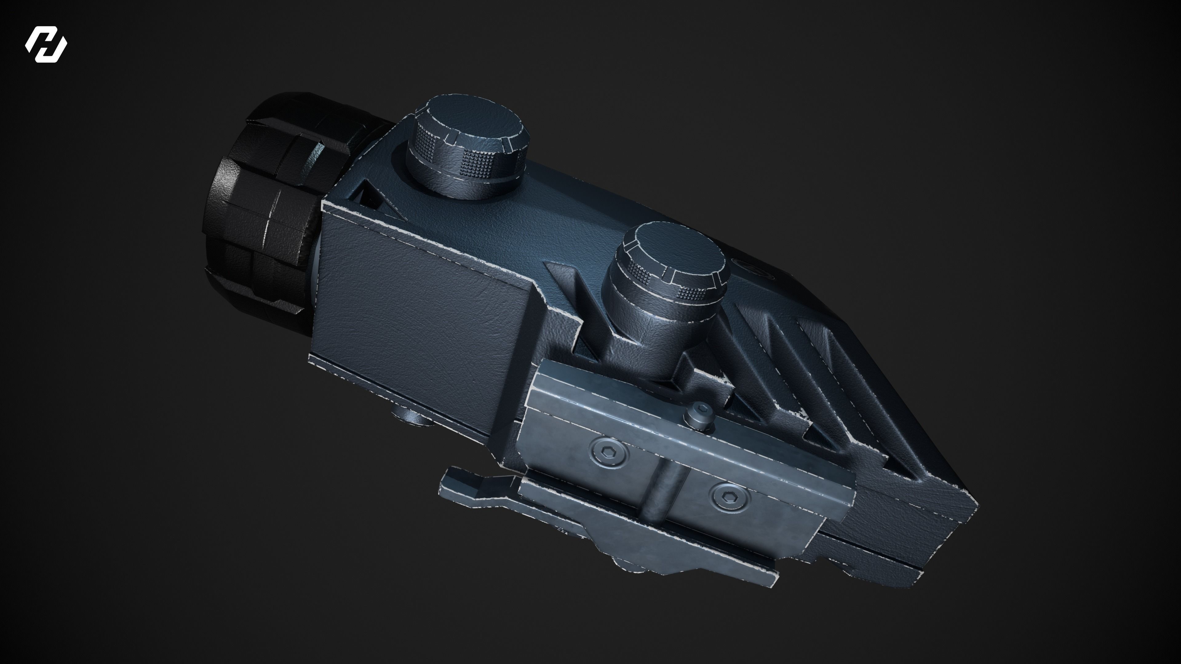 Bravo Scope Low-poly 3D model_4