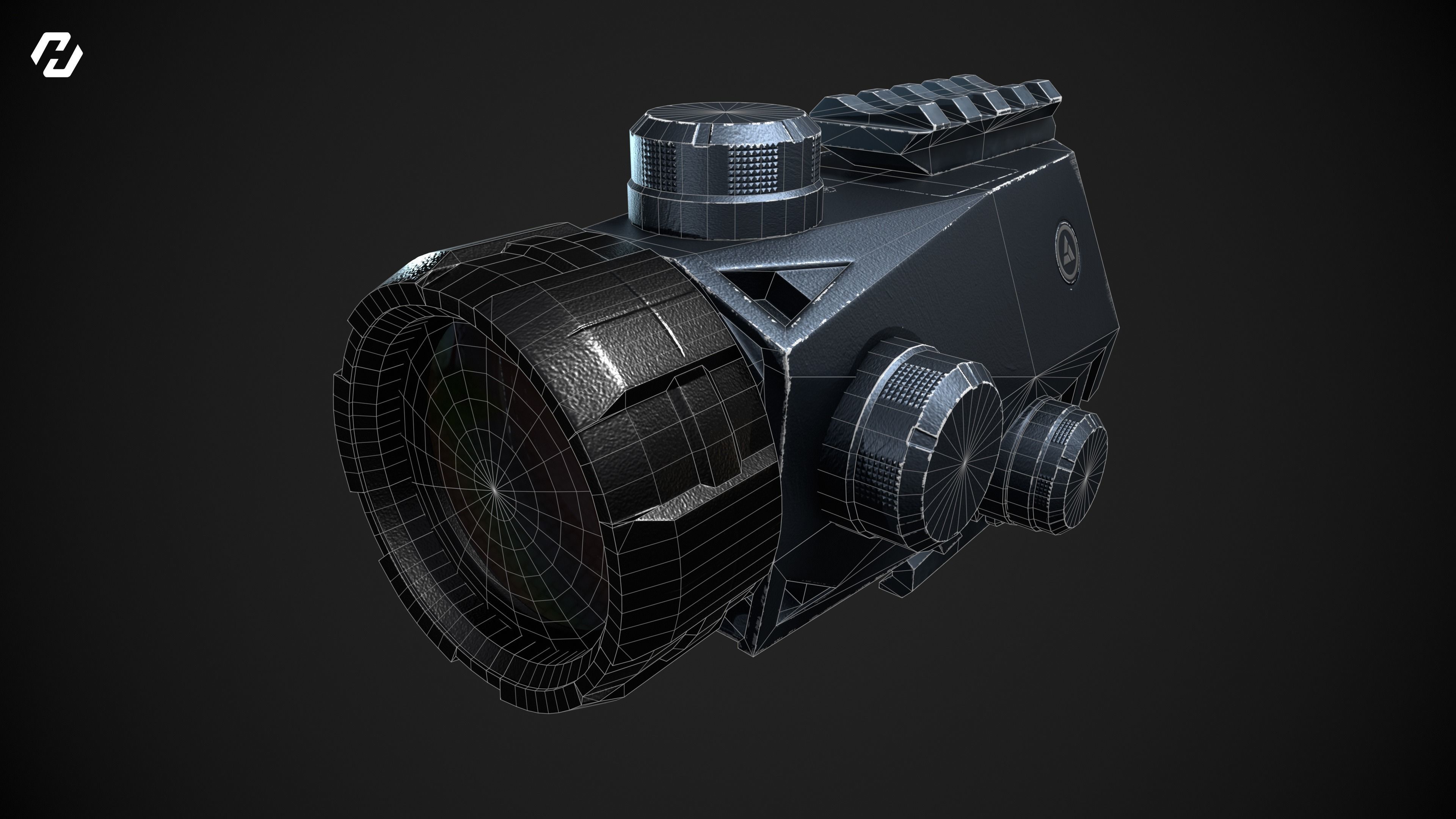 Bravo Scope Low-poly 3D model_1