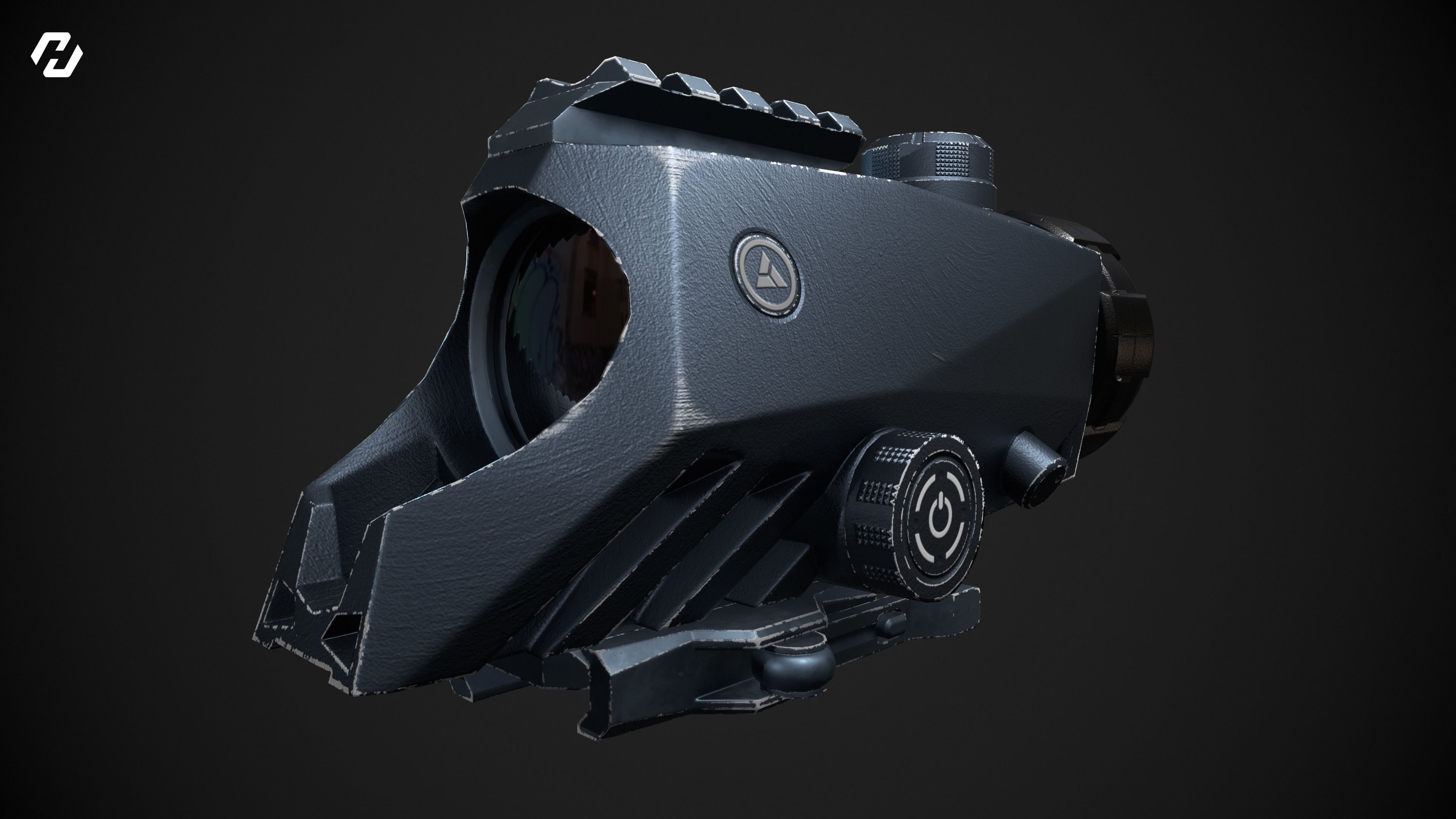 Bravo Scope Low-poly 3D model_2
