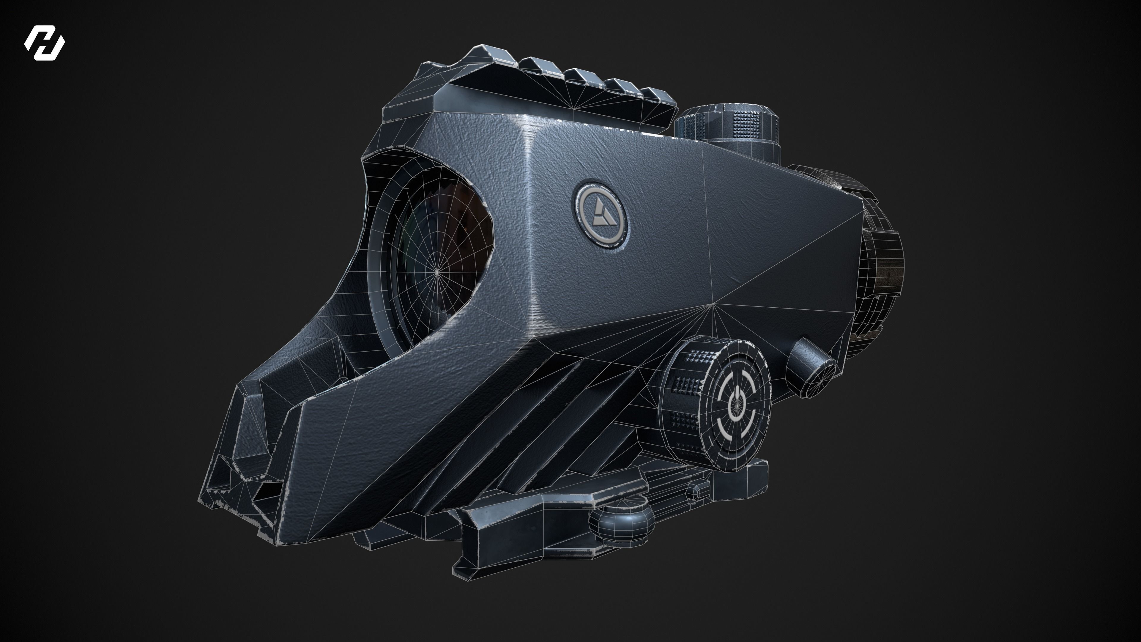 Bravo Scope Low-poly 3D model_3