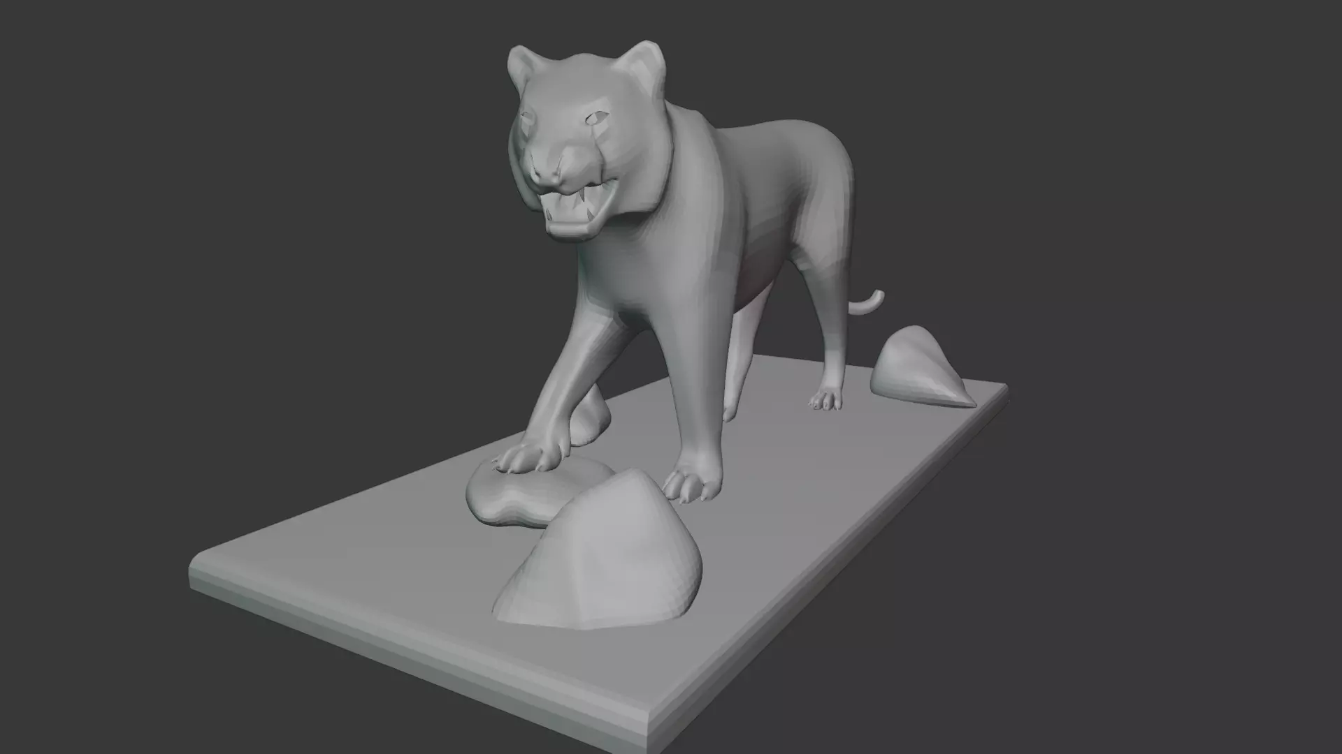 Tigre escultura 3D print model_0