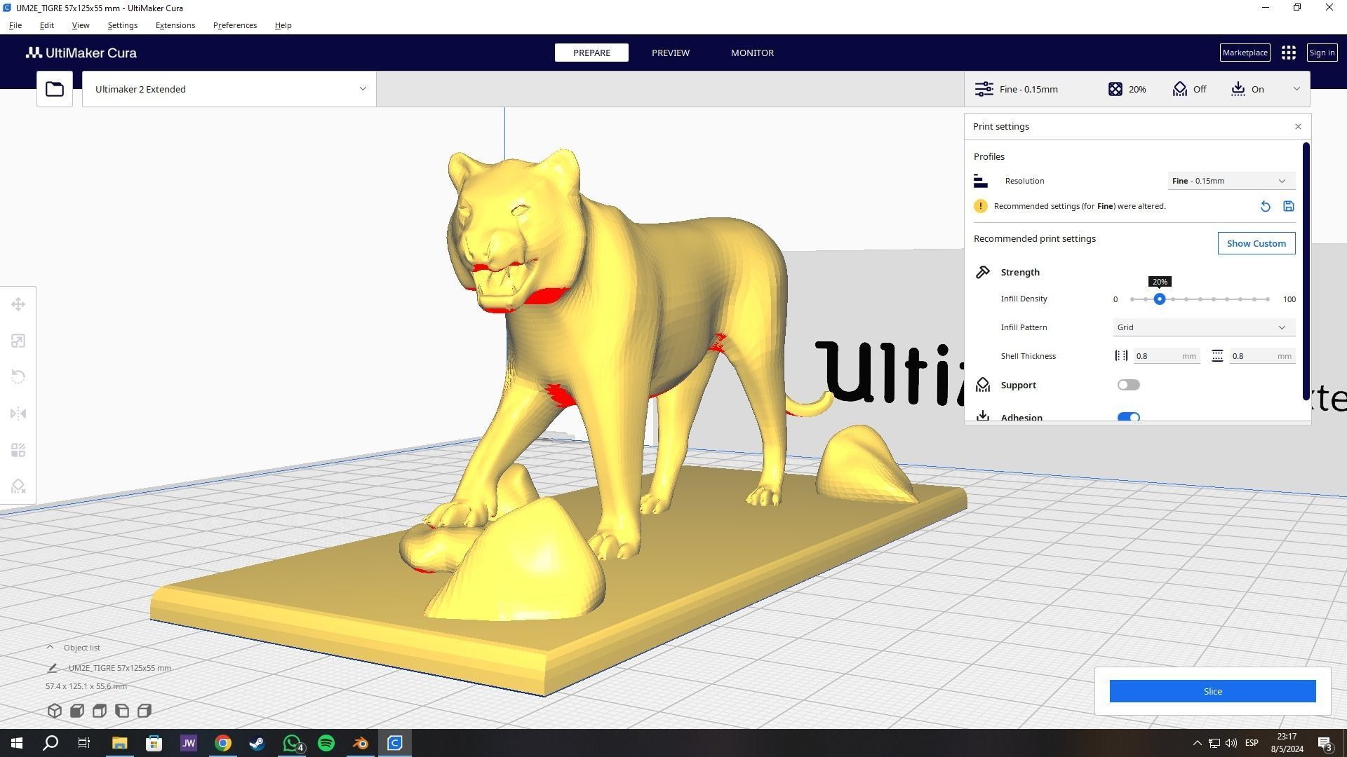 Tigre escultura 3D print model_2