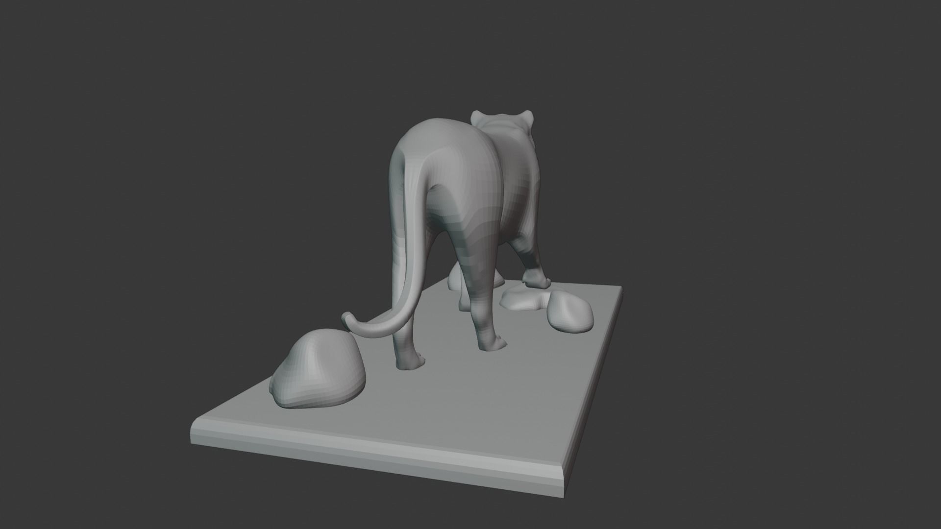Tigre escultura 3D print model_4