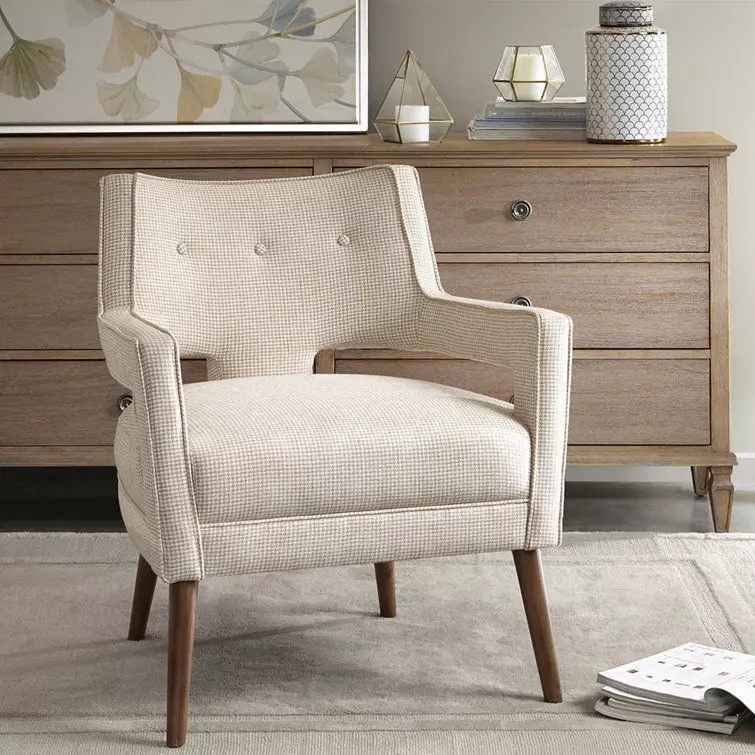 Palmer Wide Tufted Polyester Armchair 3D model