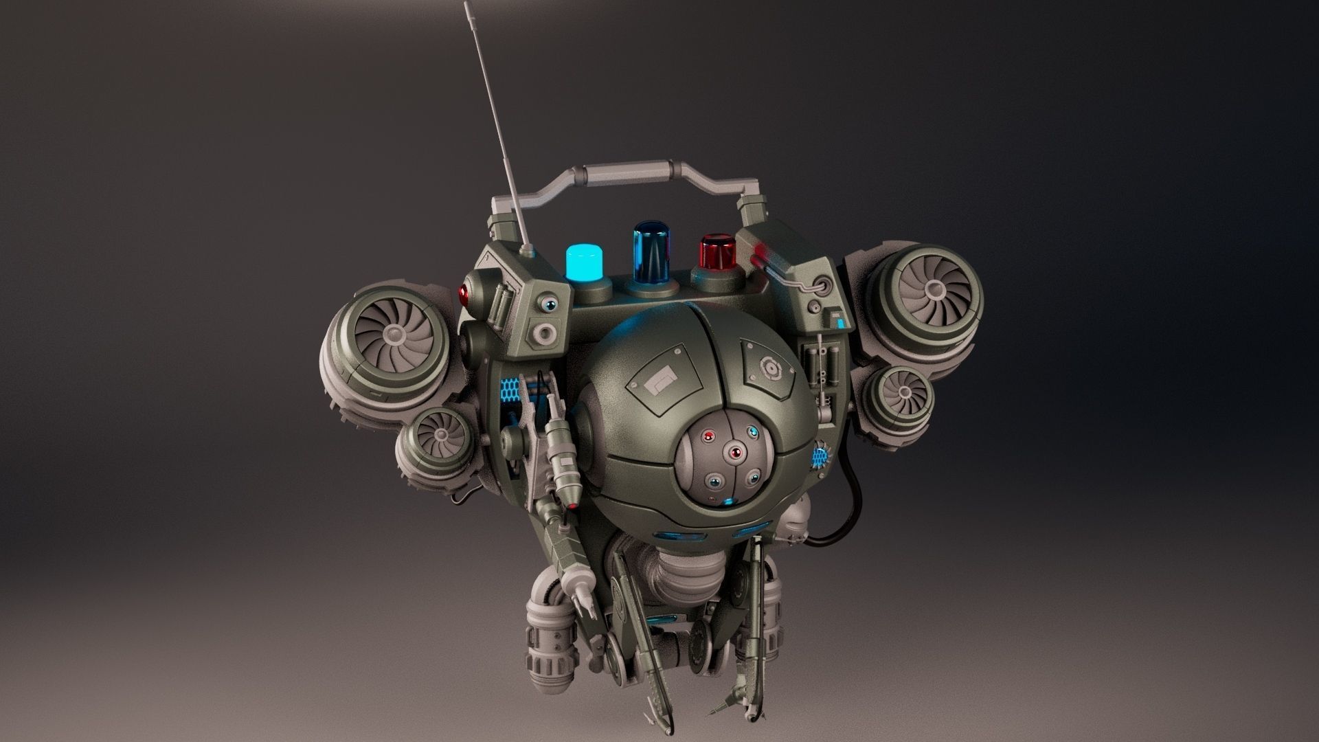 Medical Drone 3D model_3