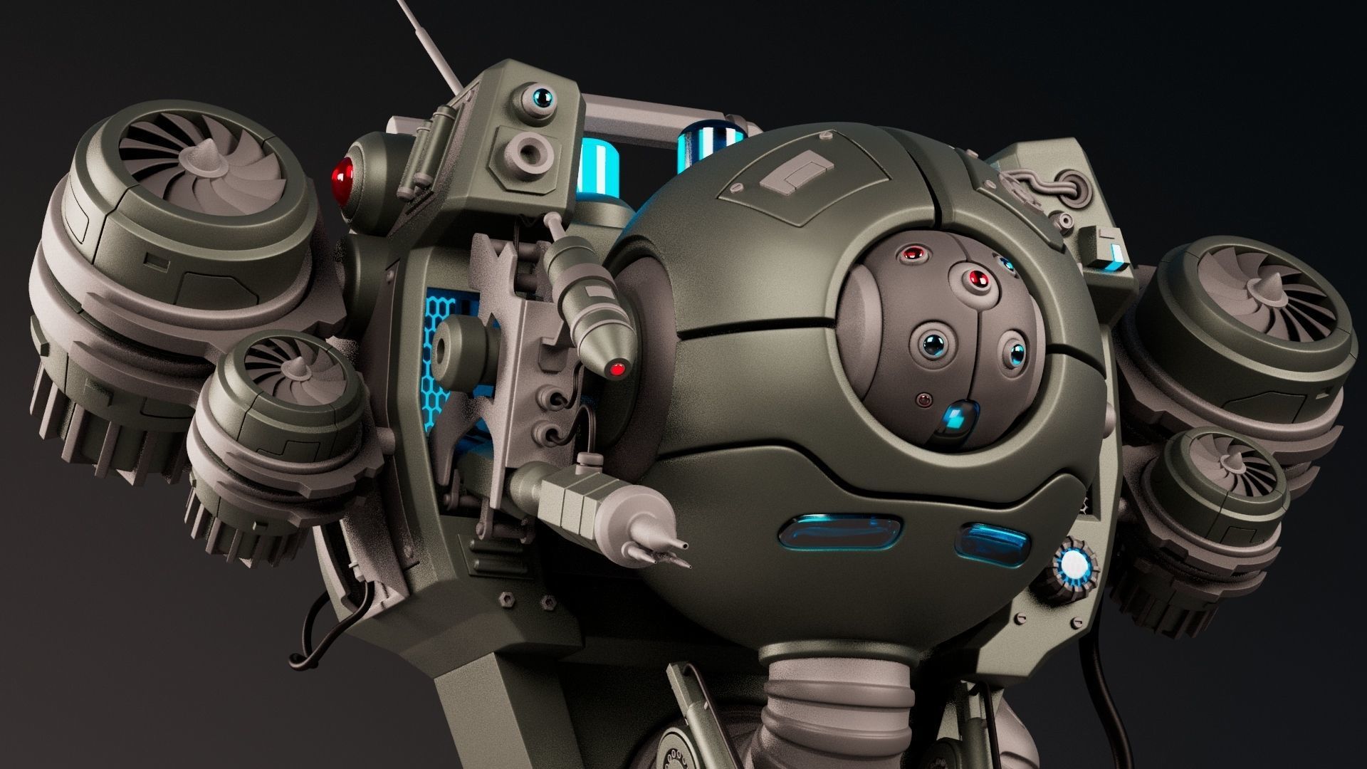 Medical Drone 3D model_1