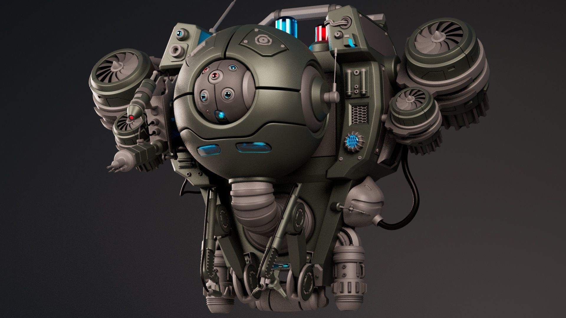 Medical Drone 3D model_2