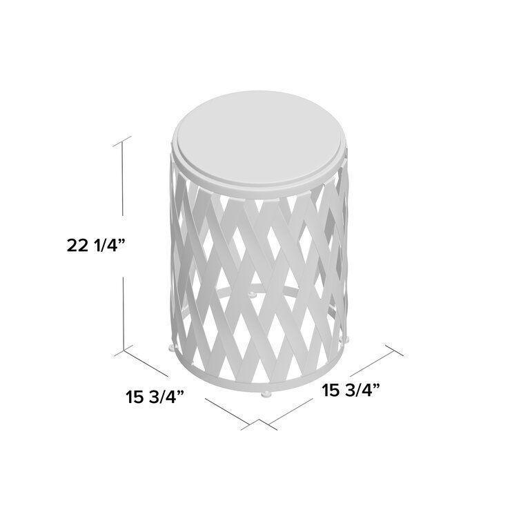 Ramiro Iron Drum End Table 3D model_1