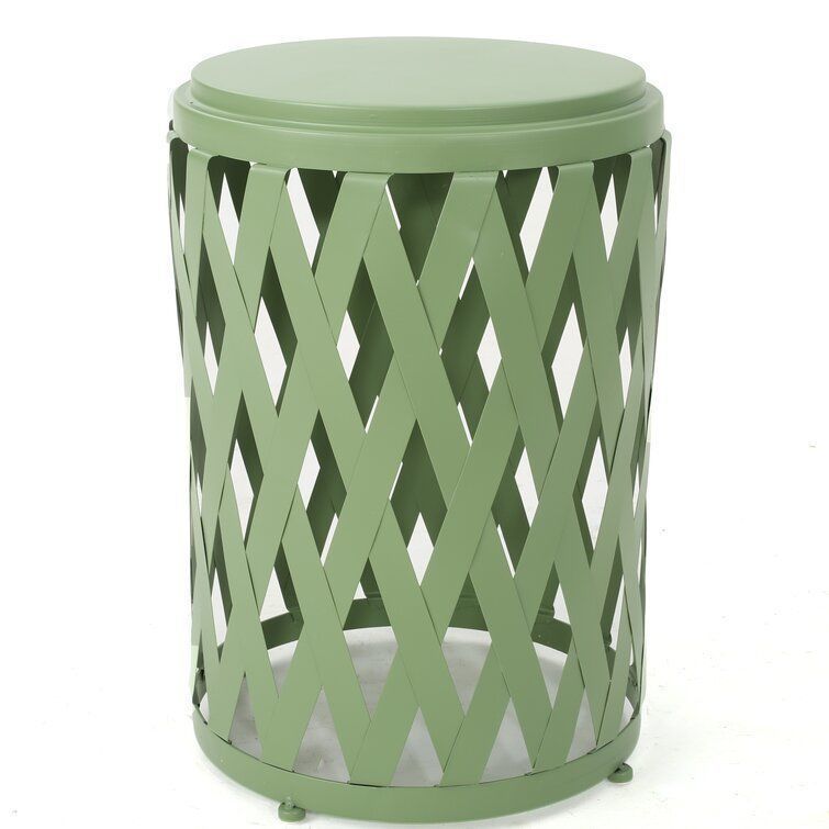 Ramiro Iron Drum End Table 3D model_3