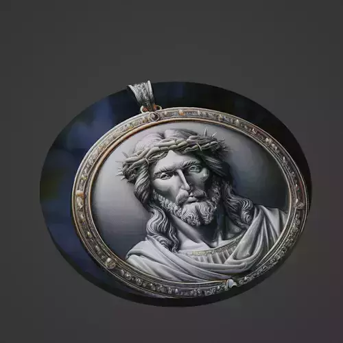 Jesus Christianity Medallion 3D print model