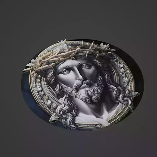 Jesus Christianity Medallion 3D print model