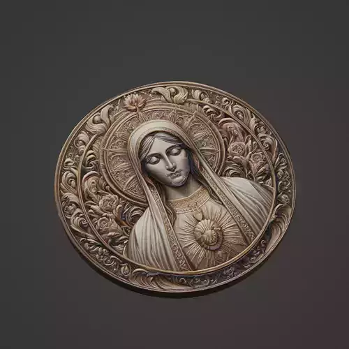 Virgin Mary Christianity Medallion