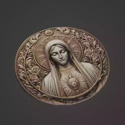 Virgin Mary Christianity Medallion
