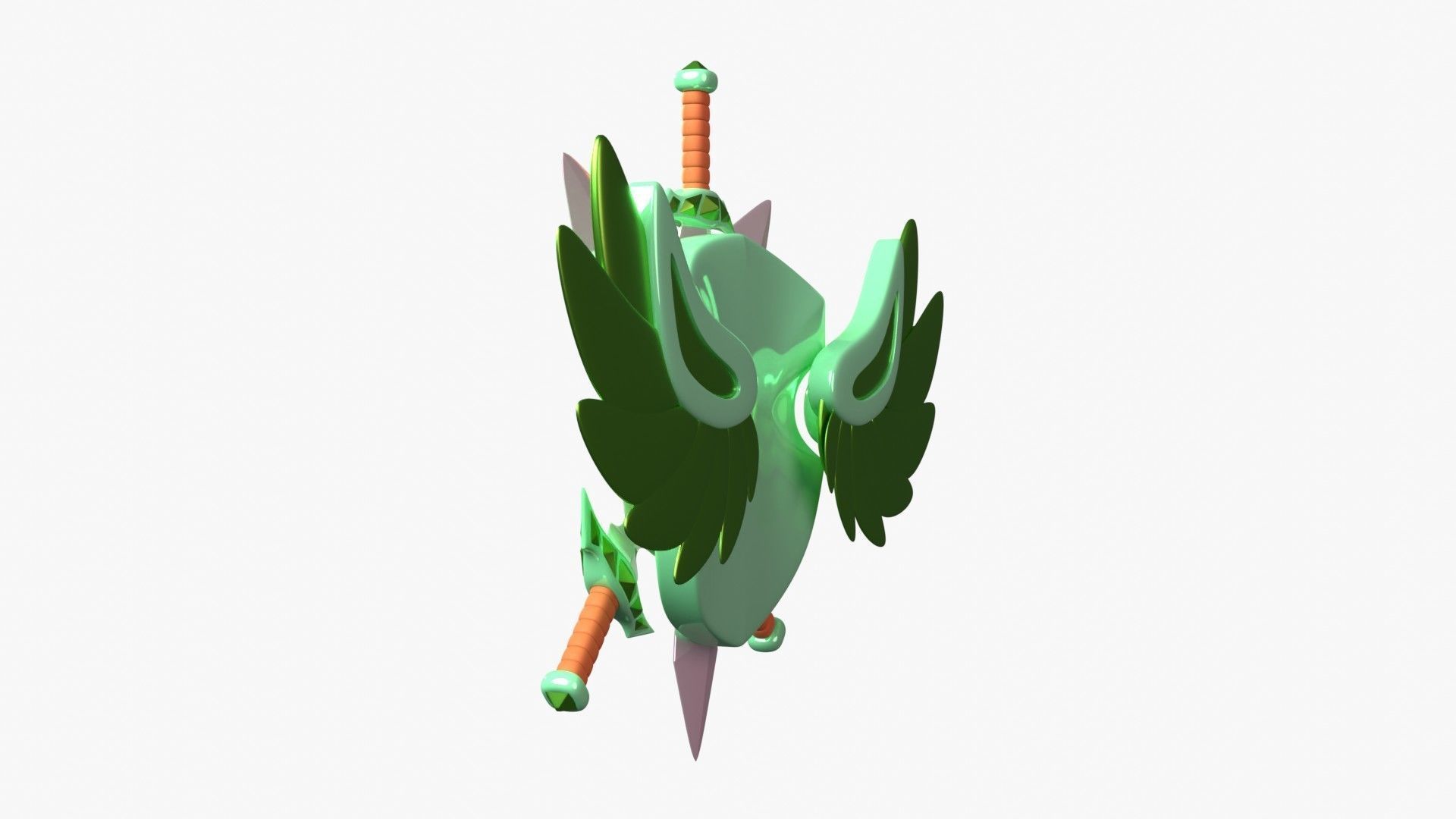 Emerald 3D Illustration 3D model_7