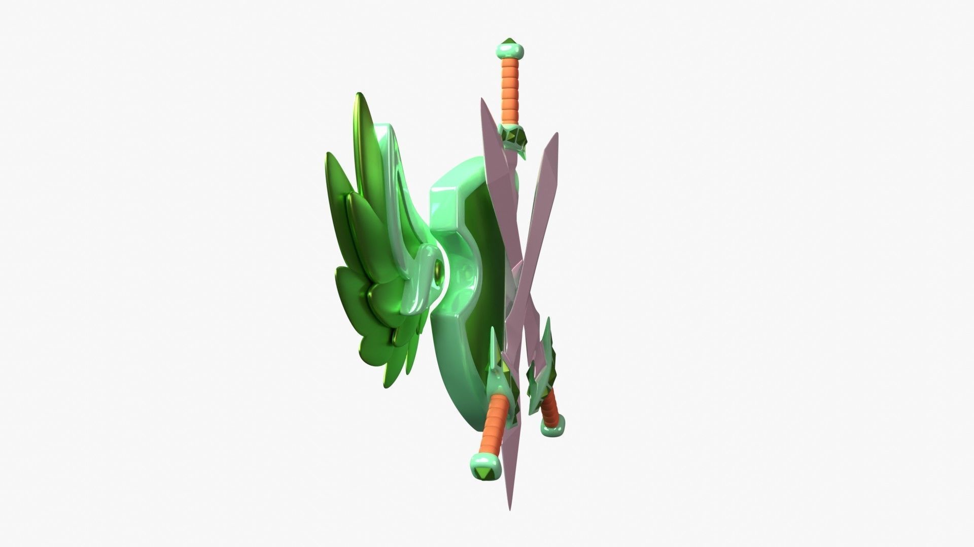 Emerald 3D Illustration 3D model_16