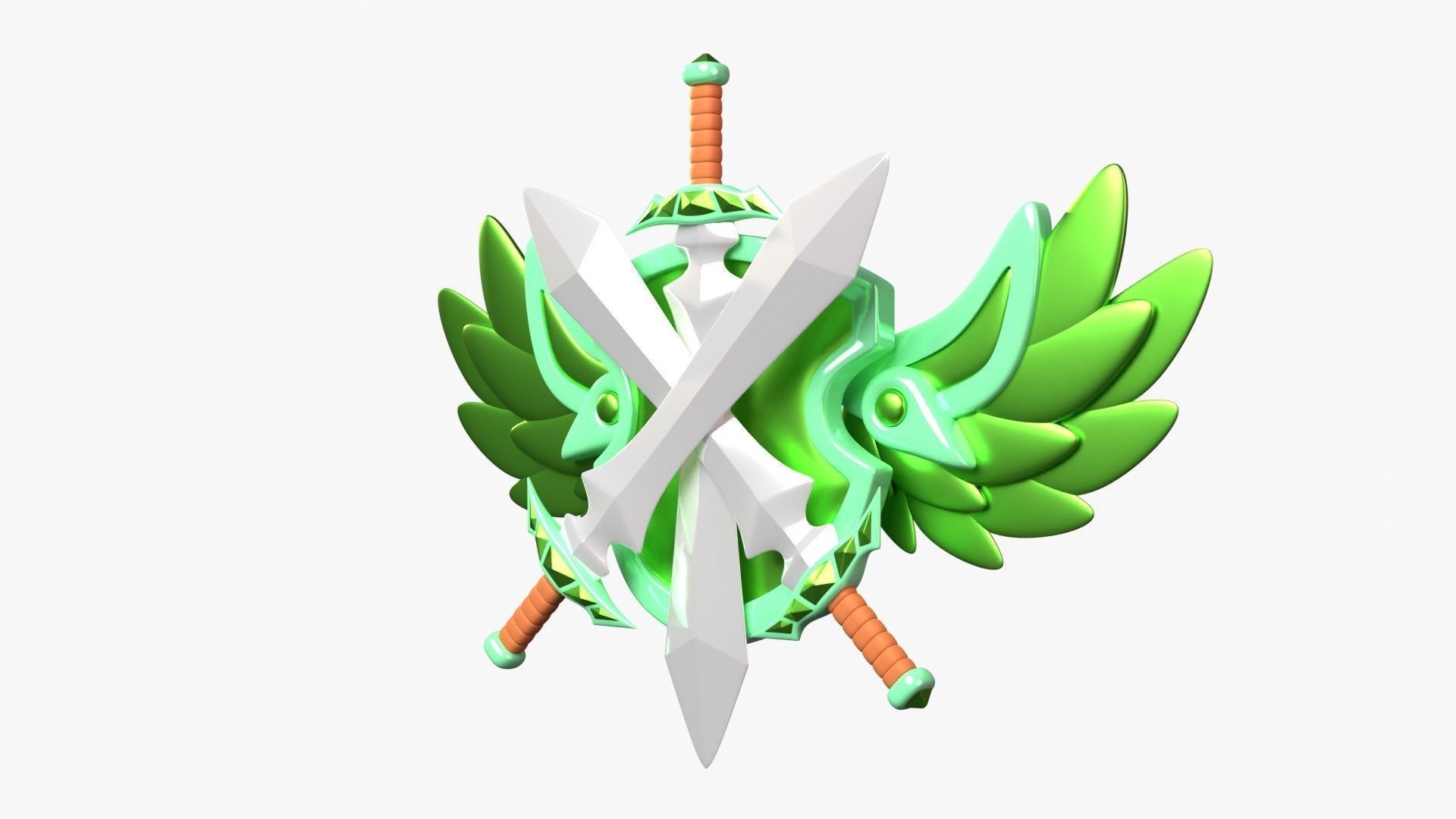 Emerald 3D Illustration 3D model_3