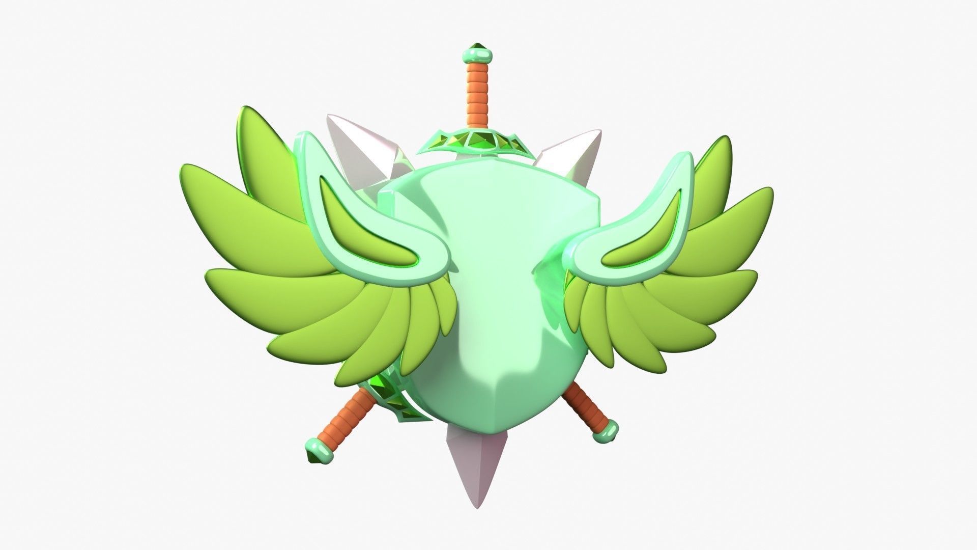 Emerald 3D Illustration 3D model_9