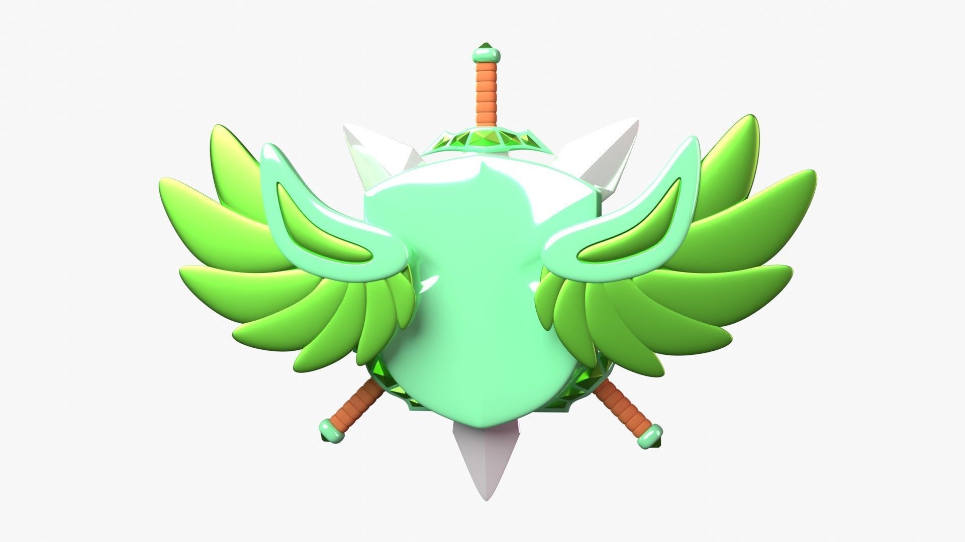 Emerald 3D Illustration 3D model_11