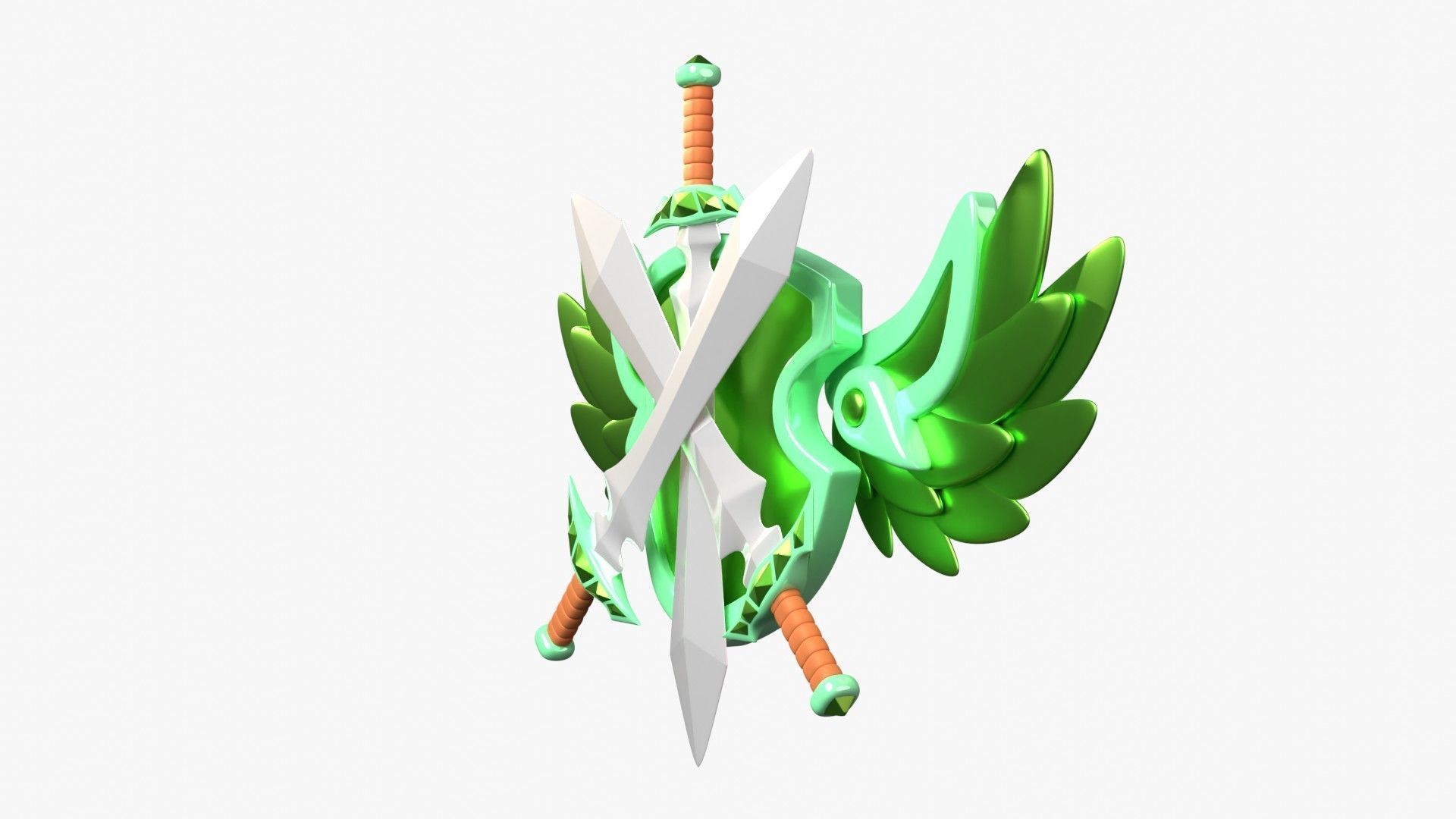 Emerald 3D Illustration 3D model_4