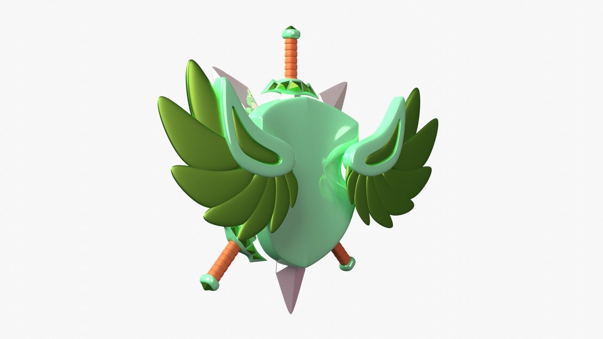 Emerald 3D Illustration 3D model_8