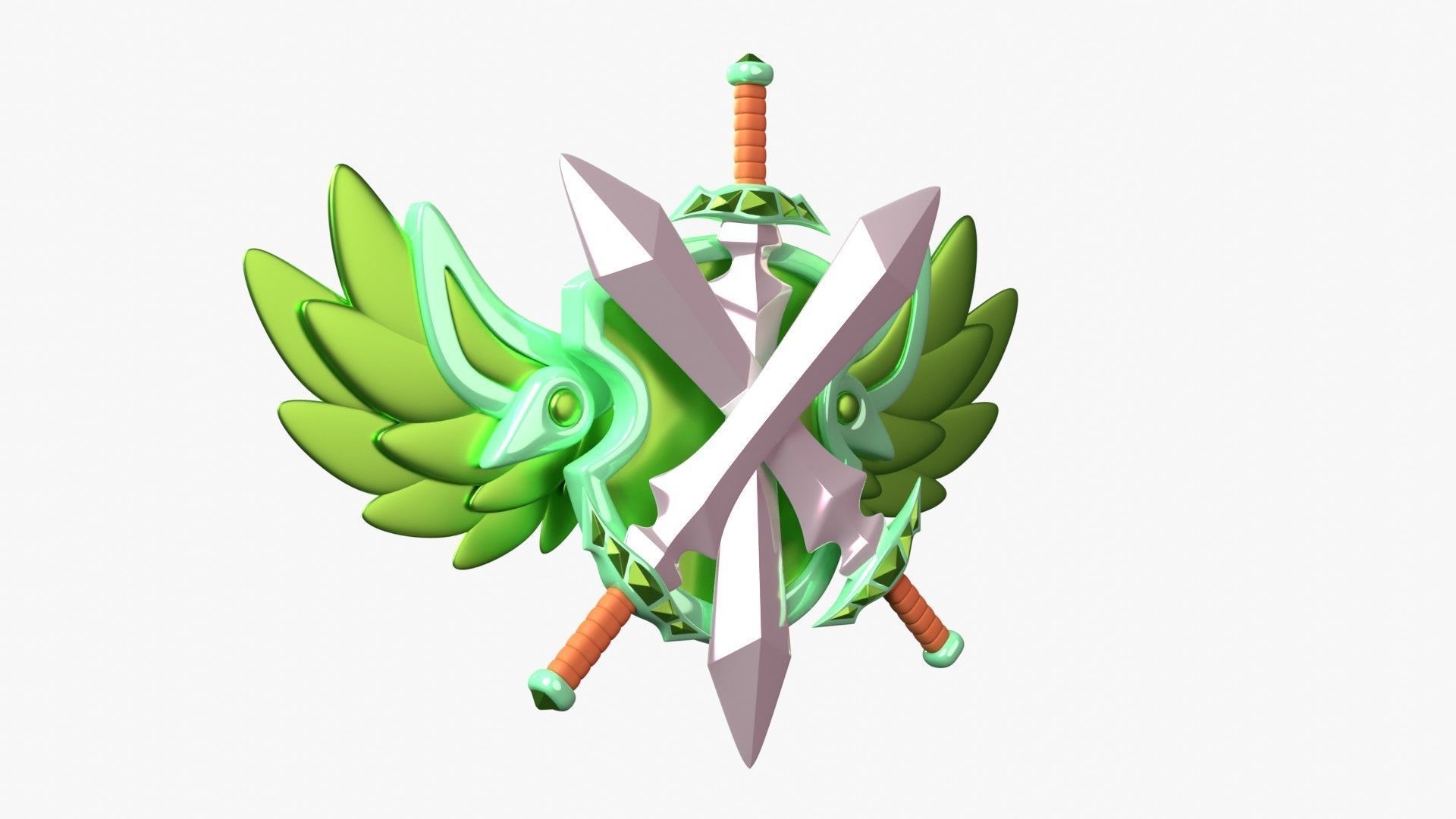 Emerald 3D Illustration 3D model_18