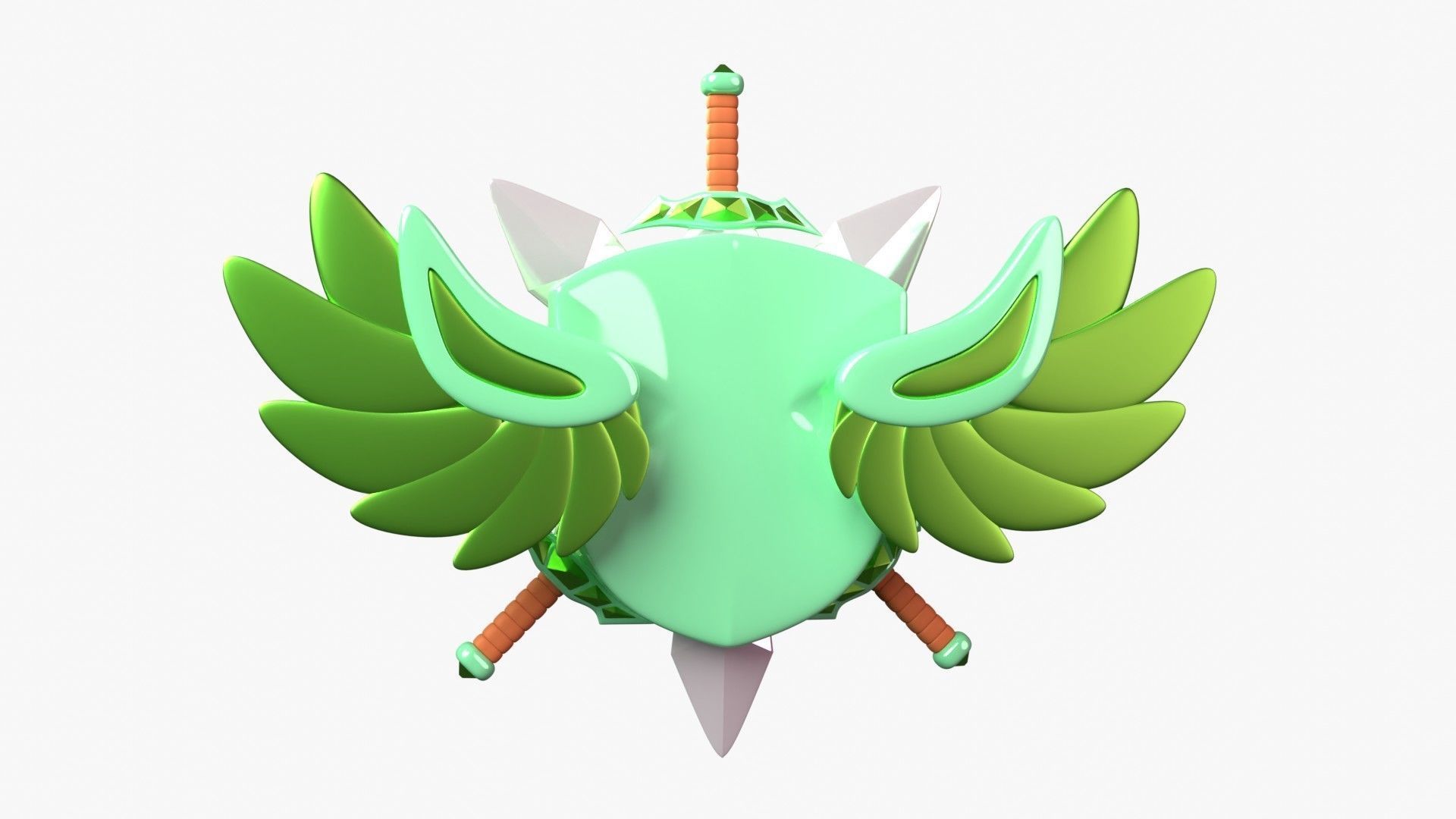 Emerald 3D Illustration 3D model_10