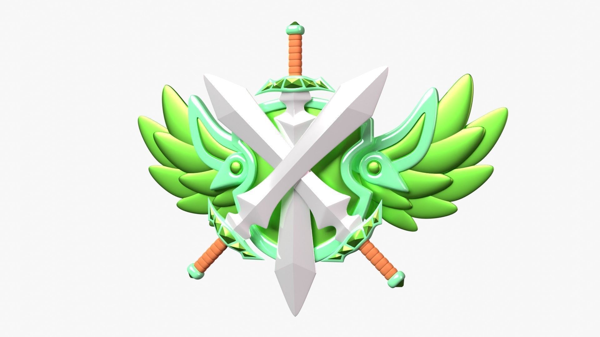 Emerald 3D Illustration 3D model_2