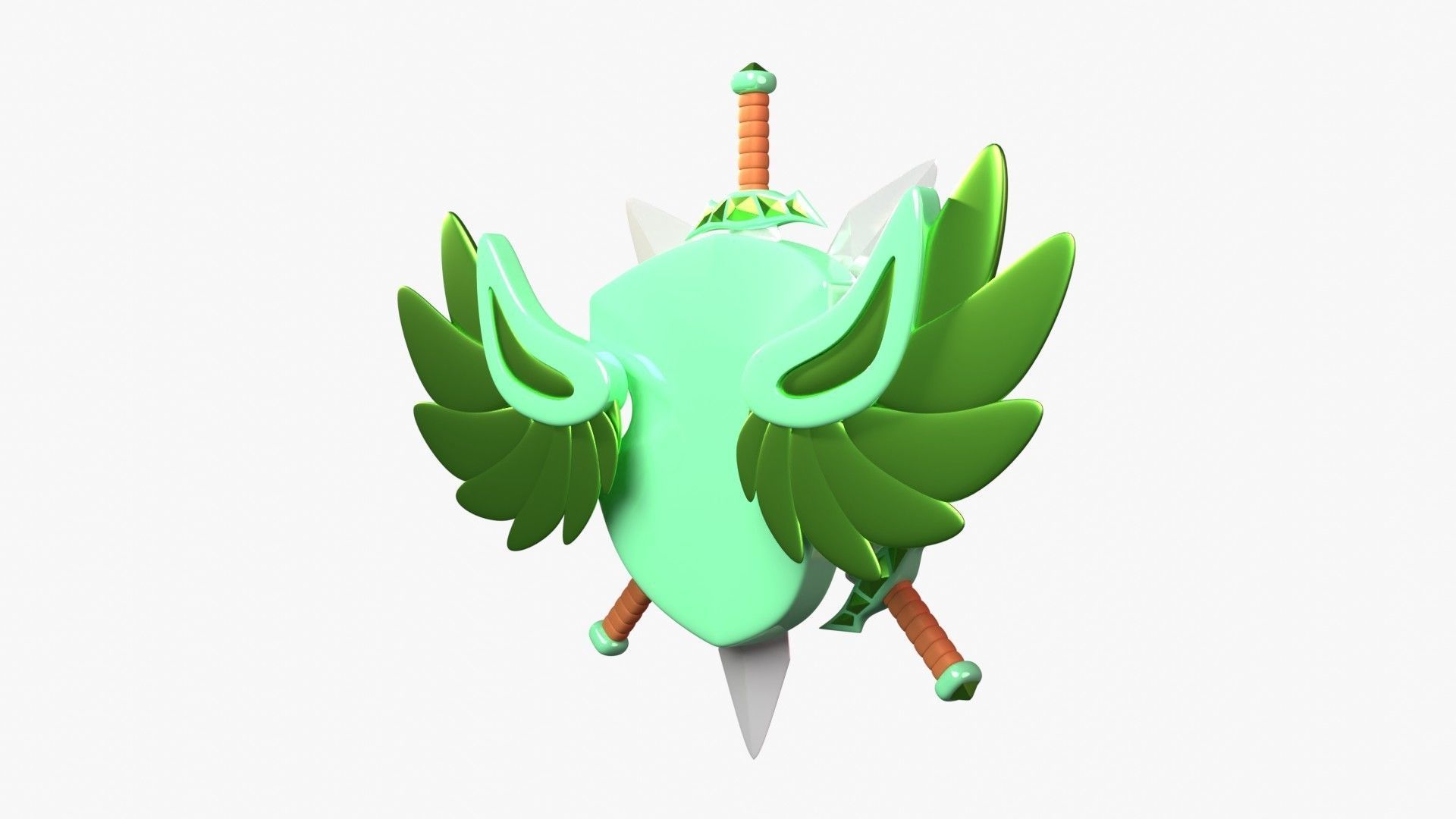 Emerald 3D Illustration 3D model_13