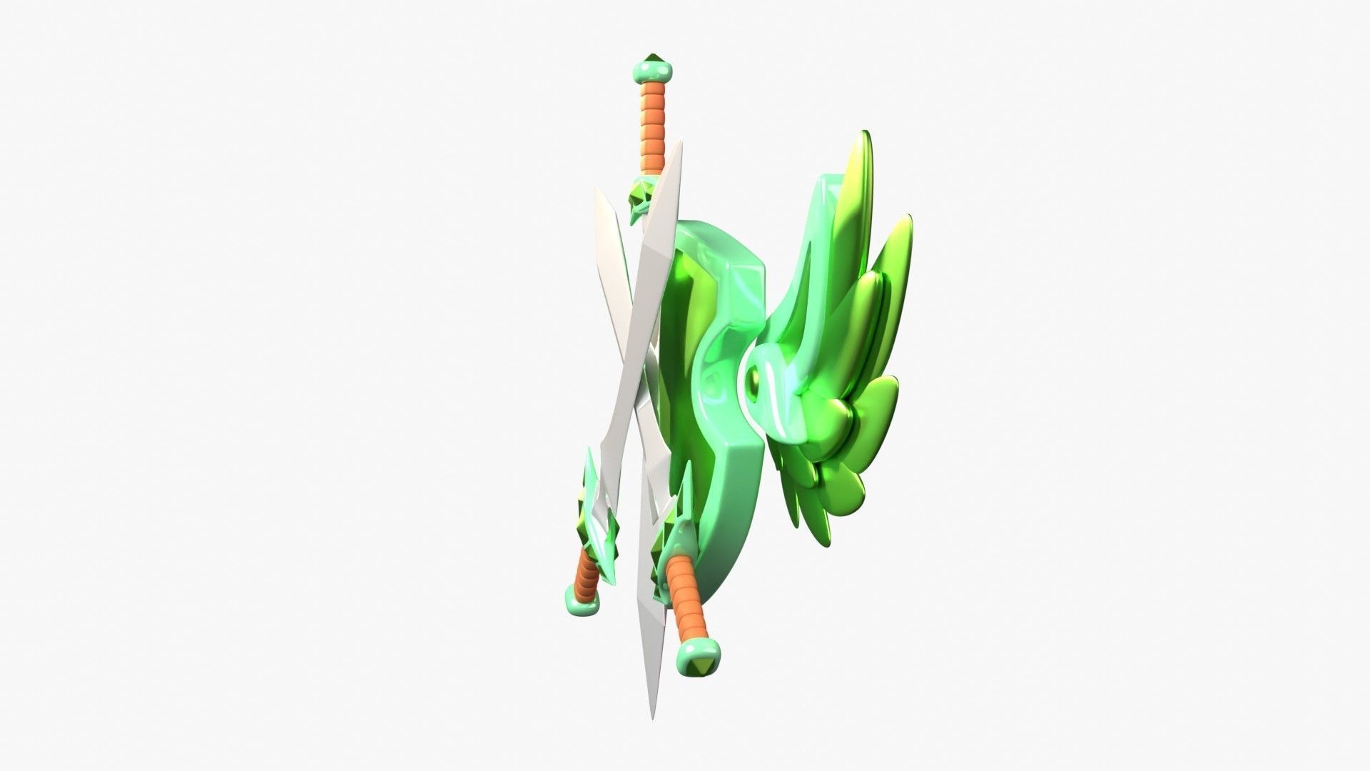 Emerald 3D Illustration 3D model_5