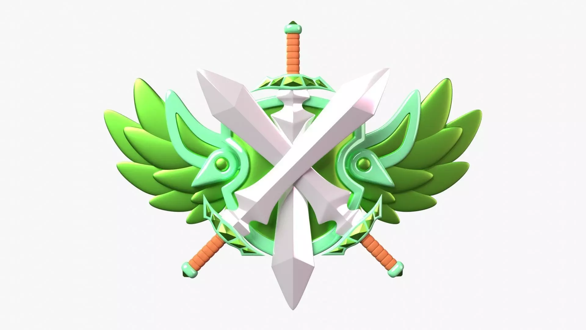 Emerald 3D Illustration 3D model_0