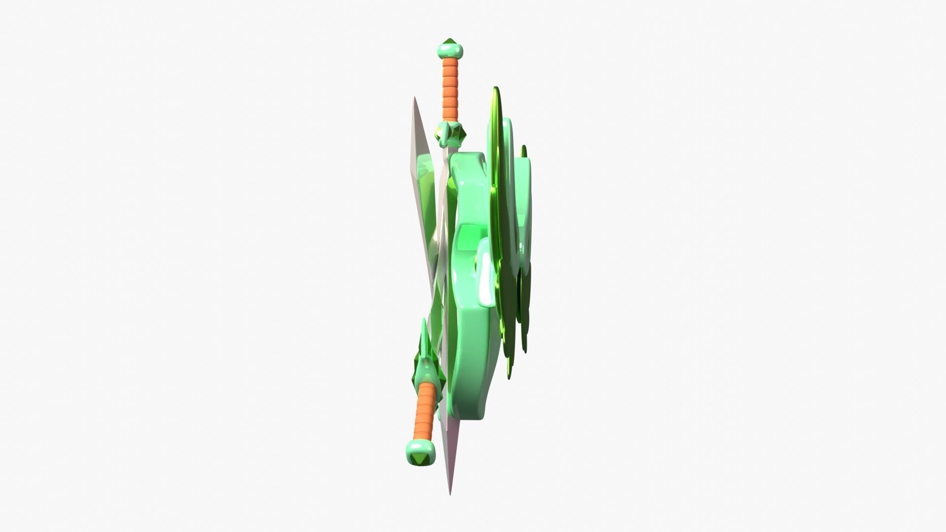 Emerald 3D Illustration 3D model_6