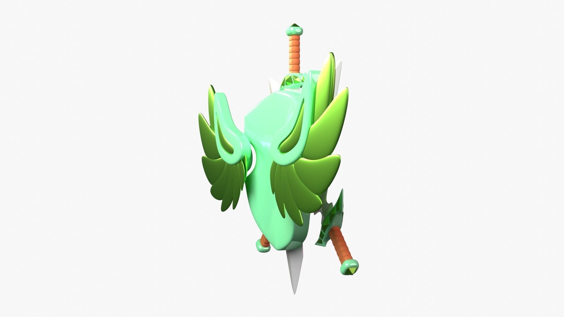 Emerald 3D Illustration 3D model_14