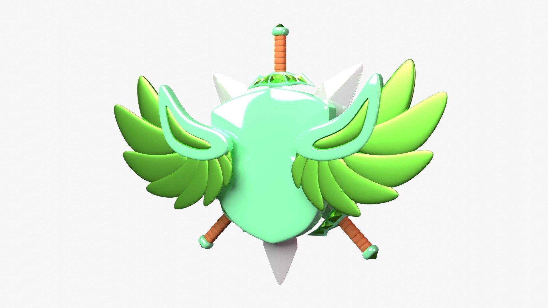 Emerald 3D Illustration 3D model_12