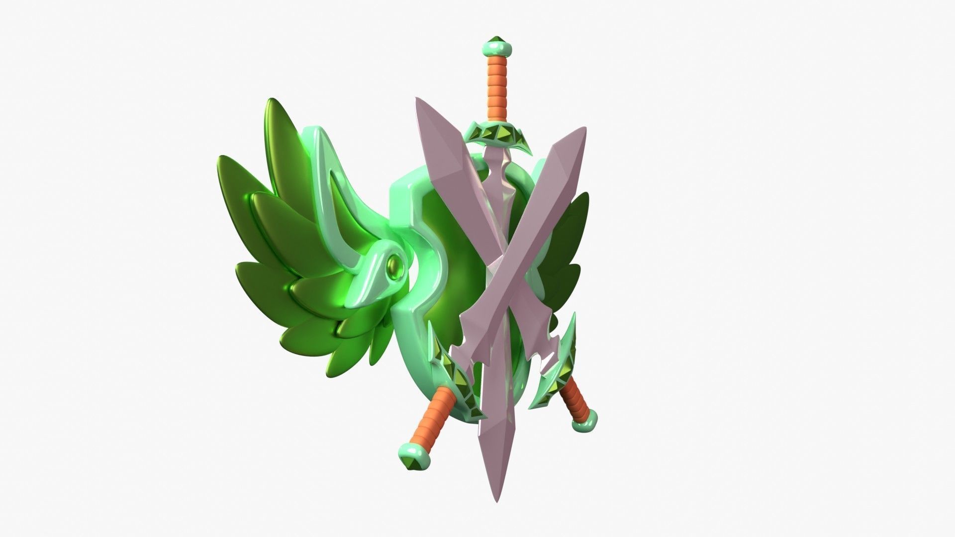 Emerald 3D Illustration 3D model_17