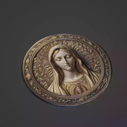 Virgin Mary Christianity Medallion