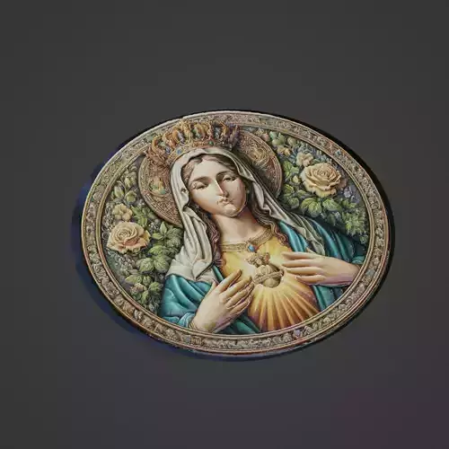 Virgin Mary Christianity Medallion