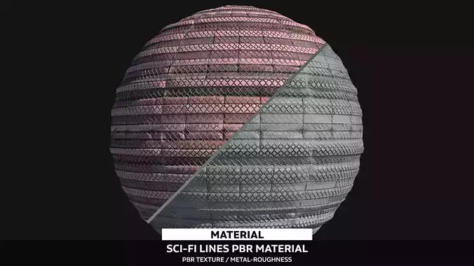 Sci-Fi Lines Material - PBR