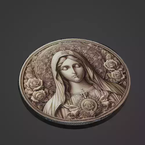 Virgin Mary Christianity Medallion