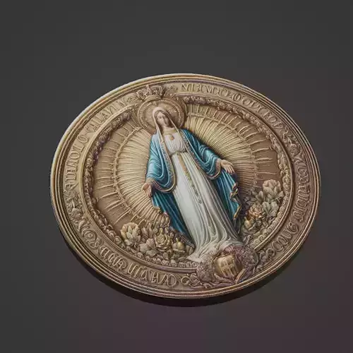 Virgin Mary Christianity Medallion