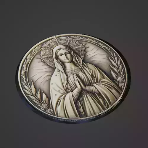 Virgin Mary Christianity Medallion