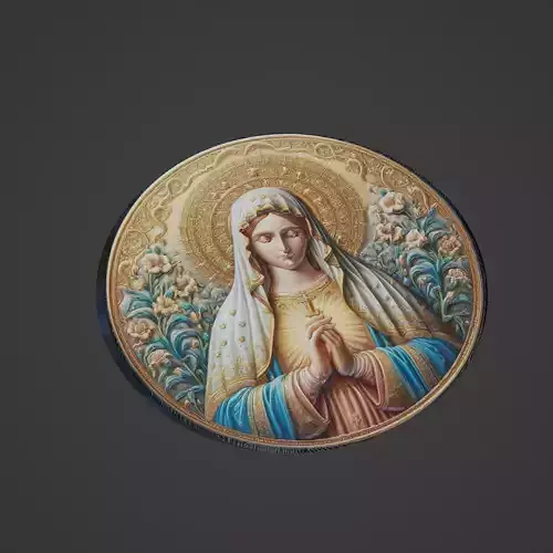 Virgin Mary Christianity Medallion